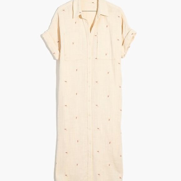 Madewell Embroidered Lightspun Lakeline Shirtdress - Size XS / S - NWT - Picture 5 of 5